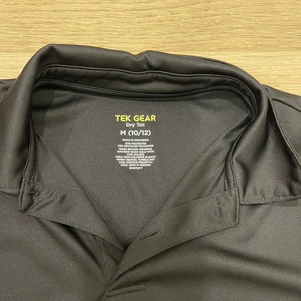 Tek Gear Kids Polo Shirt Trio - Black, Gray, Light Blue Size M(10/12) - Picture 8 of 9